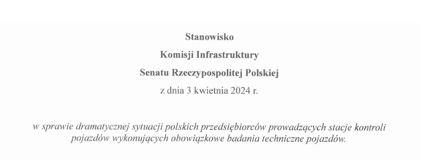 Stanowisko Senackiej KI